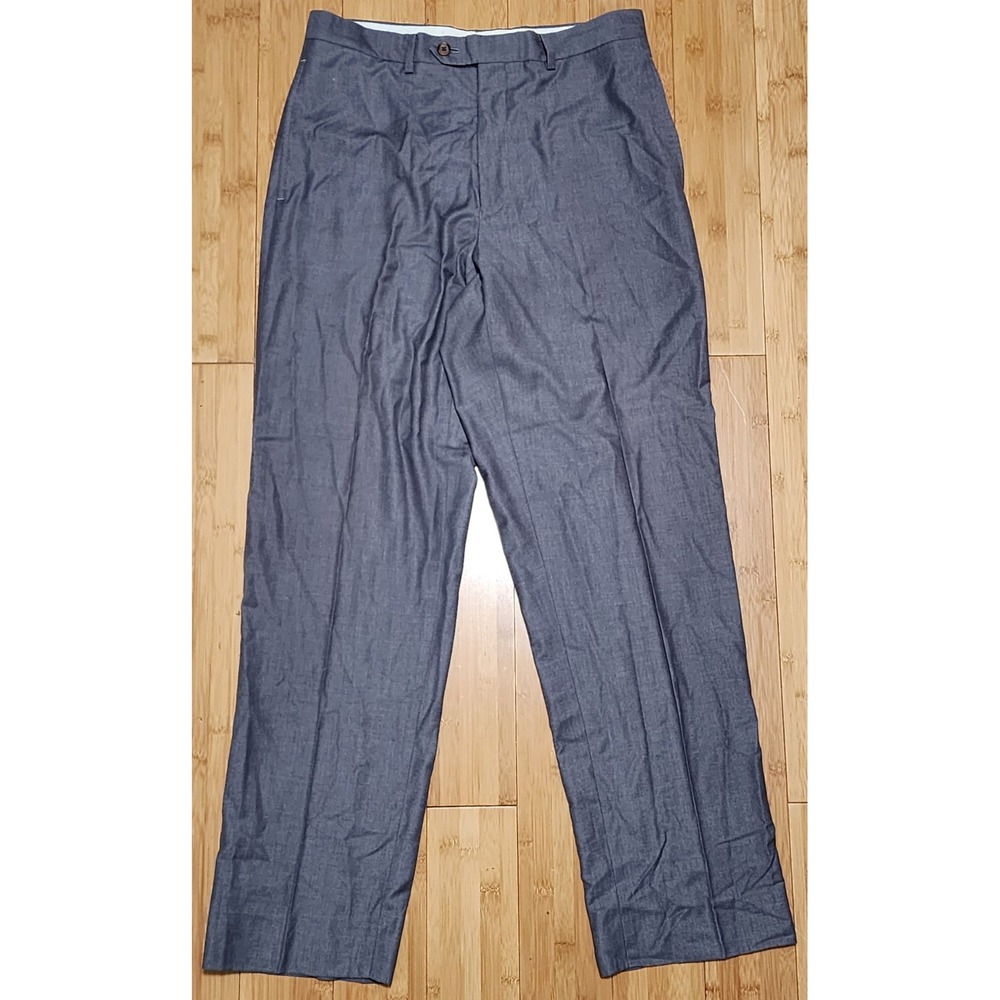 Ralph Lauren Dress Pants Mens 32x32 Gray Chino Rayon Nylon Stretch Preppy School